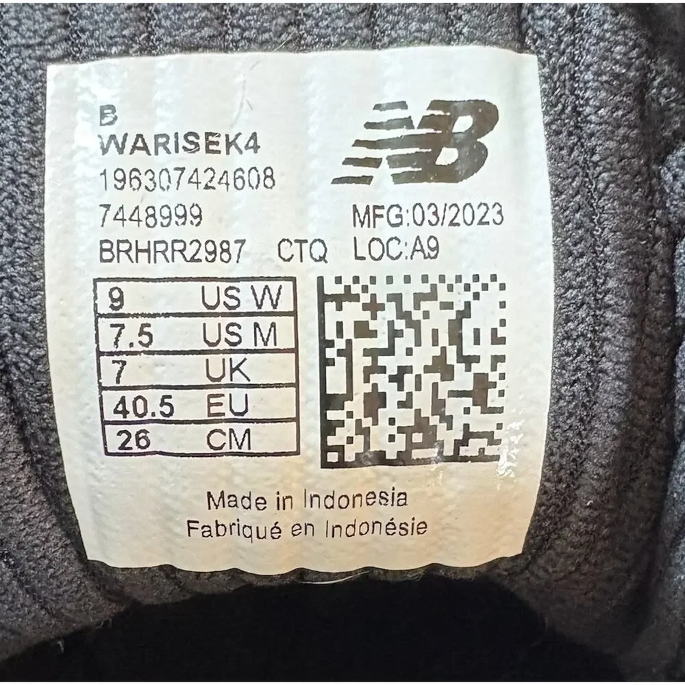 New Balance Fresh Foam Arishi v4 Running Shoes WARISEK4 Black Women’s Size 9